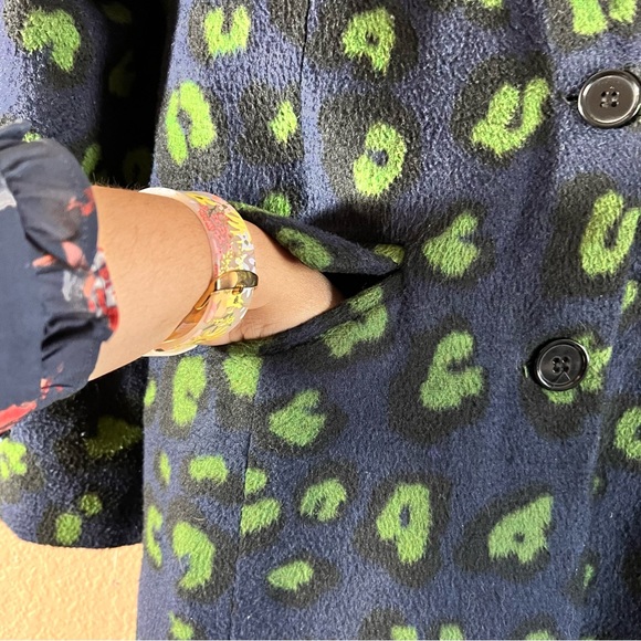 ModCloth City Savvy Leopard Print Knee High Coat Size Small - Picture 3 of 11